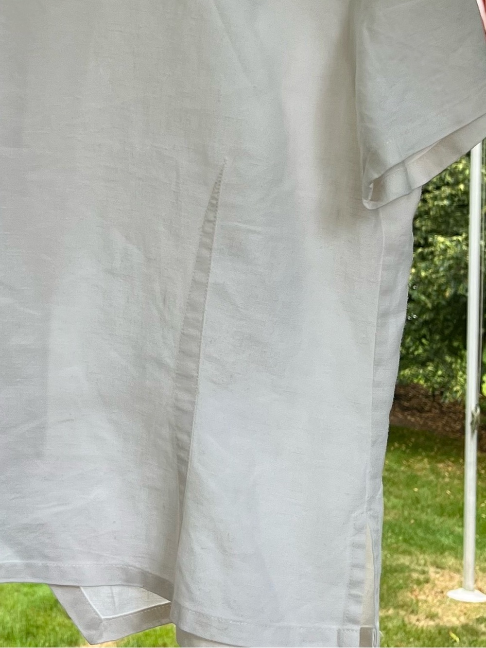 Vintage Valerie Stevens Sz 8 off-white linen top - Picture 7 of 10